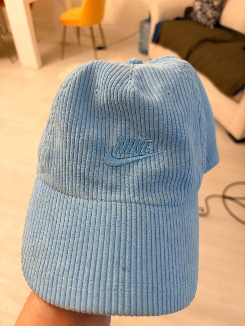 NWOT Nike Baby Blue Corduroy Logo Cap